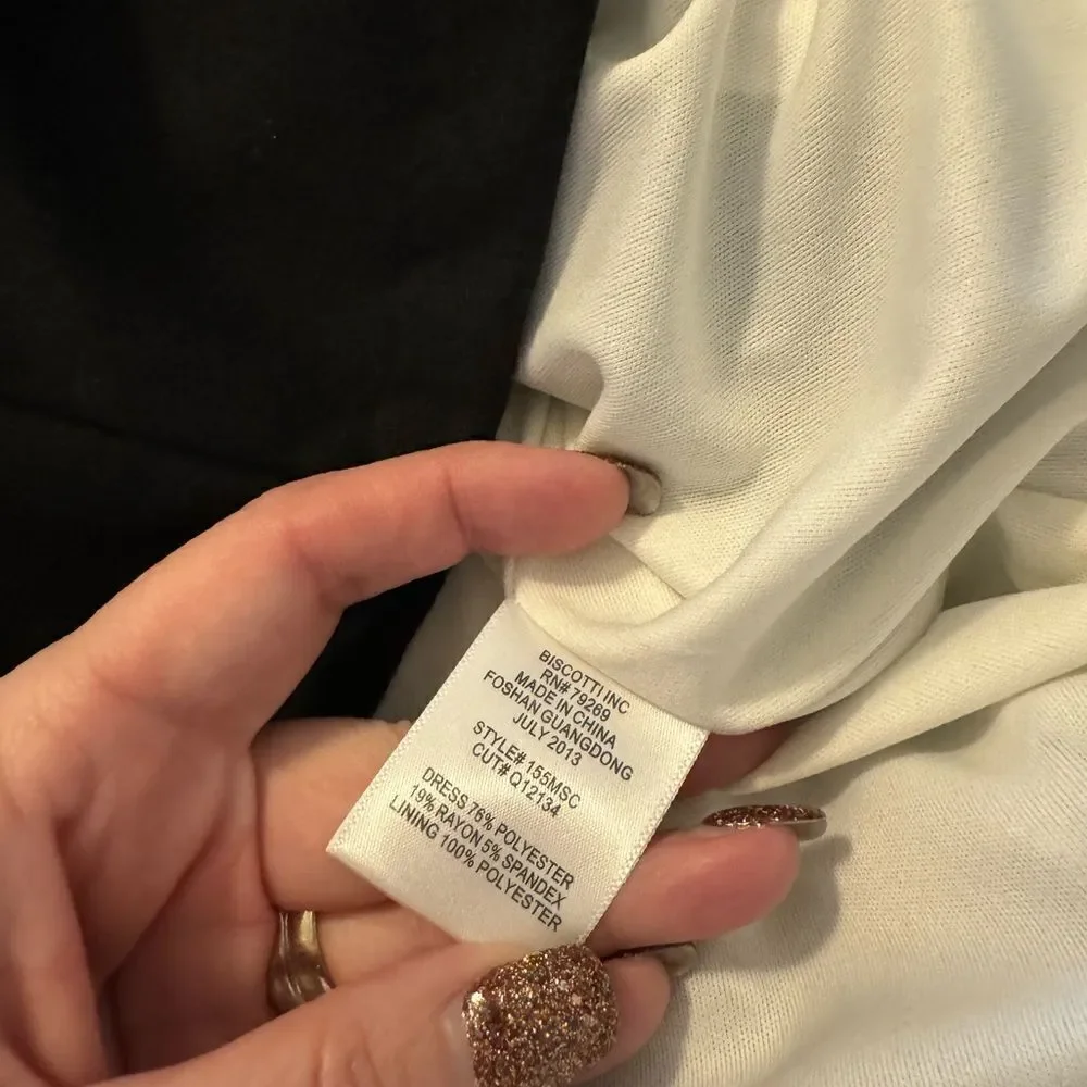 NWT Boutique Biscotti Black & White Dress Girls 5